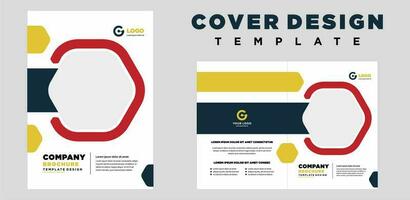 conception de mise en page de modèle de couverture de profil d'entreprise ou conception de modèle de couverture de brochure vecteur