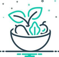 icône de mélange pour les légumes vecteur