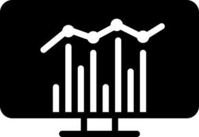 solide icône pour statistiques vecteur