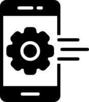 solide icône pour mobile vecteur