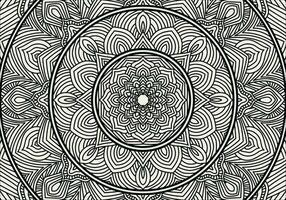 vecteur mandala coloration page. mandala illustration pour coloration livre.