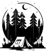 camp - minimaliste et plat logo - vecteur illustration