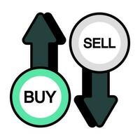 une branché conception icône de acheter et vendre vecteur