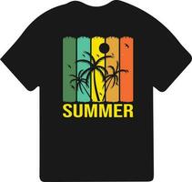 été T-shirt conception, été paradis, été plage vacances tee-shirts, été surfant T-shirt vecteur conception, été T-shirt vecteur.