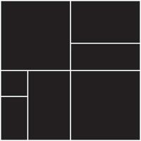 photo collage modèle. blanc cadres, noir modèle vecteur