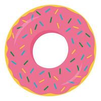 caoutchouc Donut bague pour natation. vecteur plat illustration