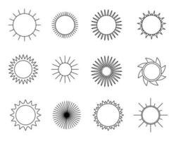 Soleil contour illustration vecteur