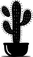 cactus - minimaliste et plat logo - vecteur illustration