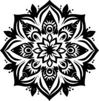 mandala, noir et blanc vecteur illustration