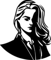 femme, noir et blanc vecteur illustration