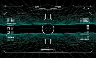 hud cible objectif contrôles, écran interface vecteur