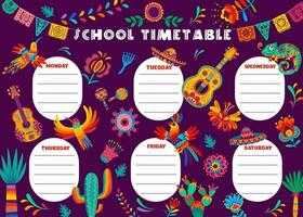 éducation calendrier calendrier, mexicain thème vecteur