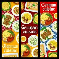 allemand nourriture restaurant repas verticale bannières vecteur
