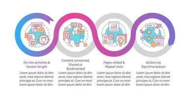 modèle d & # 39; infographie de vecteur d & # 39; analyse de comportement utilisateur