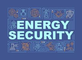 bannière de concepts de mot sécurité énergétique vecteur