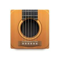 guitare la musique app interface icône vecteur
