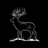 cerf - minimaliste et plat logo - vecteur illustration