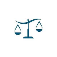 modèle de logo de droit de la justice vecteur