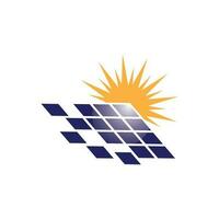 logo énergie solaire icône vecteur