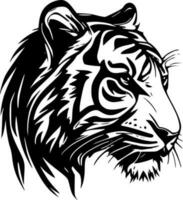 tigre, noir et blanc vecteur illustration