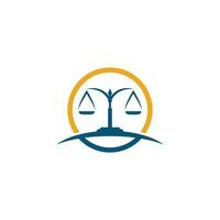 modèle de logo de droit de la justice vecteur