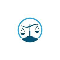 modèle de logo de droit de la justice vecteur