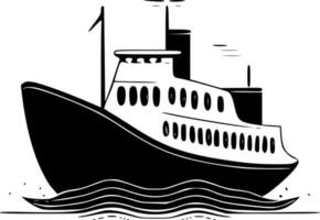 bateau - minimaliste et plat logo - vecteur illustration
