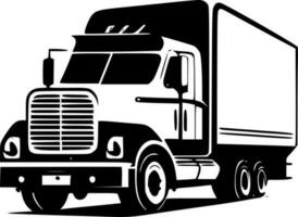 un camion - minimaliste et plat logo - vecteur illustration
