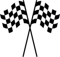 vecteur silhouette de courses drapeau sur blanc Contexte