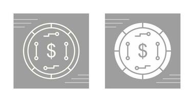 icône de vecteur de monnaie numérique