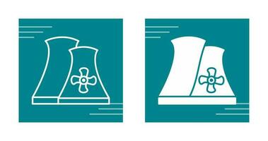 icône de vecteur de centrale nucléaire