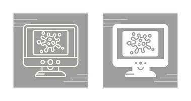 icône de vecteur de virus lcd