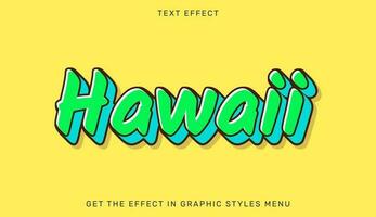 vecteur illustration de Hawaii texte effet