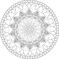 vecteur dessin pour coloration livre. géométrique floral modèle. contour dessin sur une blanc Contexte. mandala.