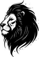 lion, noir et blanc vecteur illustration