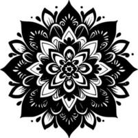 mandala, noir et blanc vecteur illustration