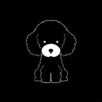 caniche, minimaliste et Facile silhouette - vecteur illustration