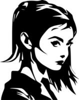 femme, minimaliste et Facile silhouette - vecteur illustration