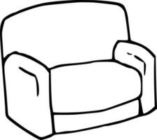 vecteur silhouette de canapé sur blanc Contexte