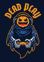 esport logo de Halloween citrouille vecteur