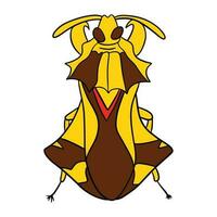unique Jaune marron scarabée ,bien pour graphique conception ressources, affiches, bannières, modèles, impressions, coloration livres et plus. vecteur