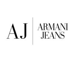 Armani jeans marque vêtements symbole logo noir conception mode vecteur illustration