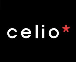 Célio marque logo vêtements mode symbole conception vecteur illustration avec noir Contexte