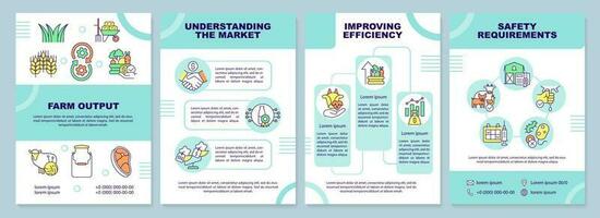 maximiser ferme production brochure modèle. agriculture productivité. brochure conception avec linéaire Icônes. modifiable 4 vecteur mises en page pour présentation, annuel rapports