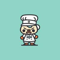 mascotte chef logo conception est amical et attrayant, parfait pour marques cette vouloir à vitrine leur culinaire compétence et hospitalité vecteur