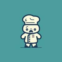 mascotte chef logo conception est amical et attrayant, parfait pour marques cette vouloir à vitrine leur culinaire compétence et hospitalité vecteur