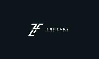 zf alphabet des lettres initiales monogramme logo fz, z et F vecteur