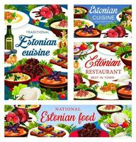 estonien cuisine vecteur Estonie vaisselle affiches
