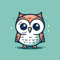 mignonne hibou illustration est charmant et délicieux, parfait pour dessins cette sont capricieux et attachant. vecteur