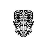 le visage de une viking ou orc. traditionnel totem symbole. hawaïen style. vecteur illustration isolé sur blanc Contexte.